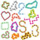 DBPBToU 30 Pack Wacky Tracks Fidget Toys for Kids, Finger Sensory Toys, Snake Puzzles for Stress Relief, Party Bag Fillers, Party Favours