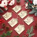 Roowest 6 Pcs Large 3D Christmas Farm Animal Ornaments 4.5 in Wood Farmhouse Ornament Rustic Country Christmas Decorations Cow Pig Chicken Horse Sheep Duck Hanging Decor for Xmas Tree Craft