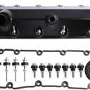 MITZONE Right Passenger Side Aluminum Engine Valve Cover Compatible with Ford E-150 E-250 E-350 Excursion 2000-2007 4.6L 5.4L 6.0L 6.8L V8