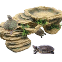PINVNBY Turtle Basking Platform,Tortoise Resin Dock Resting Rock Reptile Habitat Ornament Hiding Cave Floating Ledge Aquarium Decoration for Bearded Dragons,Lizard,Newts,Frogs