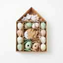 Pastel Easter Egg Hanging Ornaments Set, Spring Easter Tree Decorations with Bunny, Chick & Nest Designs, Shatterproof Decorative Easter Eggs for Tree, Basket Fillers, Easter Party & Home Decor