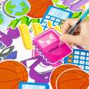 5 x BeYumi Subject Christian Bulletin Board - 88Pcs Back to School Subject Christian Bulletin Board Decor With the Lord Begin Your Task Jesus Cross Cutouts Border Trim Faith Religious Classroom Chalkboard