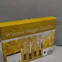 Celestial Lights Set of Four Battery Operated Remote Programmable Window Hugger Candle for Narrow Window Sills Daily Timer Choose 6, 8, or 10 Hours Flicker or Steady (Brass)