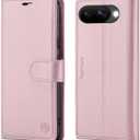 Wallet Case for Google Pixel 10a, RFID Blocking Credit Card Holder, PU Leather Folio Flip Kickstand Protective Shockproof Cover for Pixel 10a (Pink)