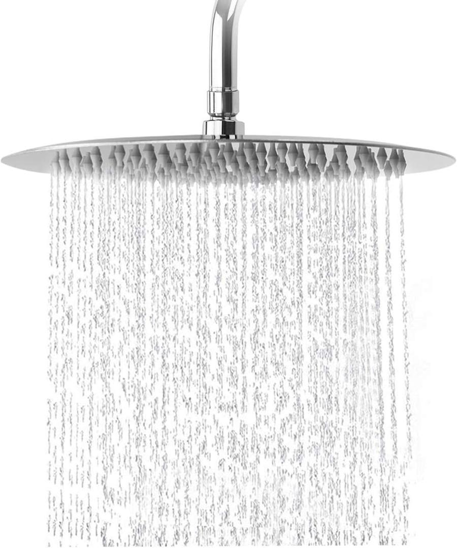 NearMoon Rain Shower Head, Ultra-Thin Design-Pressure Boosting, Awesome Some Experience, High Flow Stainless Steel Rainfall Head (10 Inch, Chrome Finish)