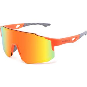 FEISEDY Sports Sunglasses for Men, Women and Teens - Baseball, Biking, Cycling UV400 Protection B2388 (75mm, 003-orange)