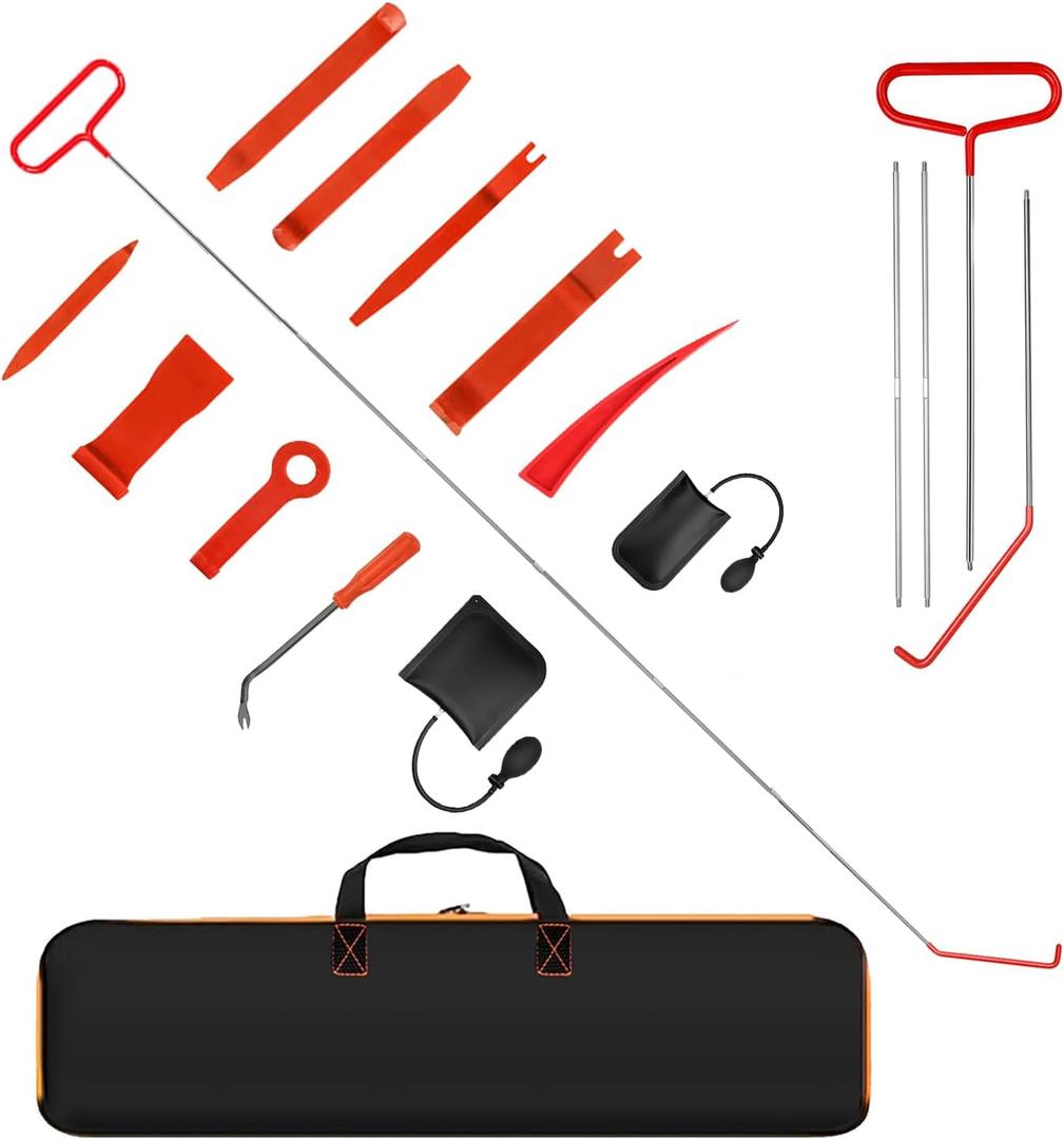 22 PCS Portable Repair Tools Sets,66 inch Stainless Steel Car Tool Kit