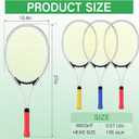 12 Pcs Tennis Rackets for Adult Recreational 12 Players 27'' Tennis Racket Set with 6 Balls Lightweight Tennis Rackets Bulk for Women Men Tennis Training and Beginner with Overgrip and Bag, about 27"