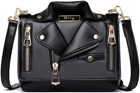 Sfly Women Satchel Chain Strap Shoulder Bag Leather Crossbody Handbags Ladies Evening Clutch Purse Unique Cute Jacket Bag