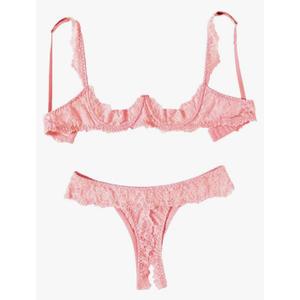 Avidlove Sexy Lingerie Set for Women Lace Bra and Panty Sets Underwire Push Up Lace Lingerie Set S