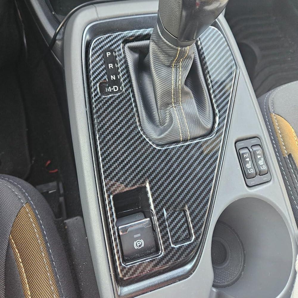 Kolya Center Console Gear Shift Panel Cover Trim Compatible with 2023 2024 2025 Subaru Crosstrek Impreza Accessories (Carbon Fiber Style)