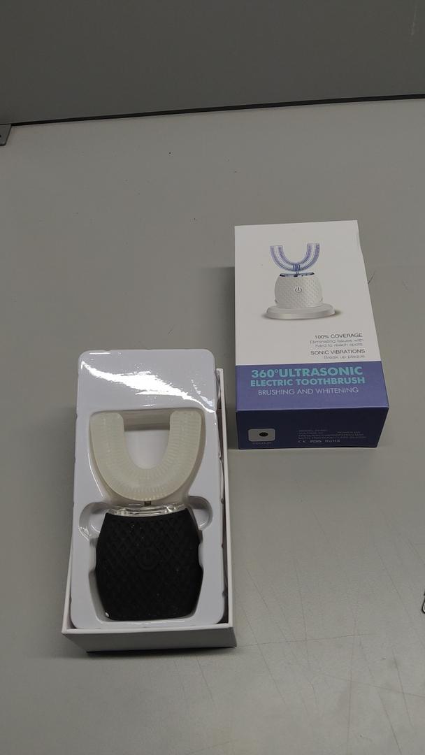 VIDECOR Automatic Toothbrush U Shaped Toothbrush for Adults 360° Toothbrush Wireless Charging Washable Travel Home,White