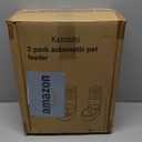 Automatic Dog Cat Feeder and Water Dispenser Gravity Food Feeder and Waterer Set with Pet Food Bowl for Small Medium Dog Puppy Kitten, Large Capacity 1 Gallon x 2(Pink)