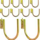 10 Pack 4" E Track J Hooks Heavy Duty Galvanized Steel E-Track Tie Down Accessories for Box Truck, Enclosed Trailer, Garage, Vans, Warehouse, Workshop