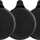 MR.SIGA Silicone Bathtub Stopper, Drain Stopper for Shower, Sink, 5.1" Diameter, Black, 3 Pack