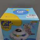 Interactive Cat Toys for Indoor Cats,4-in-1 Automatic Kitten Toy with Laser, Fluttering Butterfly, Moving Feather & Track Balls, USB Rechargeable Self-Play Electronic Toy for Kittens & Adults (White)