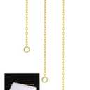 Gold Necklace Extender 14K, 925 Sterling Silver Necklace Extenders Gold Chain Bracelet Anklet Jewelry Extension for Necklaces, 3 Piece Set (2, 3, 4 Inches)