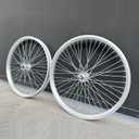 20"/26" x 1.85" Heavy Duty Bike Rim Wheel Set, 12 Gauge 48 Spokes Wheelset, Double Wall Aluminum Alloy Bicycle Wheels Rims (Front & Rear) Disc Brake