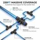 Drip Irrigation Kit – 230FT Automatic Garden Watering System with Quick-Connect 1/4" & 1/2" Fast-Lock Tubing, Adjustable Nozzles & Sprinklers for Greenhouse, Lawn, Potted Plants