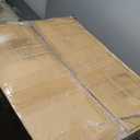 Shintenchi Bar Stools Set of 4 Modern Swivel Bar Chairs, Counter Height Faux Leather Metal Barstools, Upholstered Island Chairs with Back and Footrest, Beige