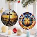 Christmas Ornament, Christian Cross Ornaments, Xmas Decor, Christmas Tree Ornaments, Xmas Decorations for Tree, Holiday Ornament, Cross Gift, Christian Gift, Religious Spiritual Gifts