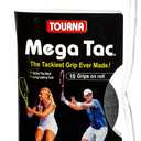 Tourna Mega Tac Extra Tacky Overgrip, 10-Pack (Black)