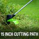 Greenworks 40V 15" Cordless Battery Brushless String Trimmer (Front Mount) w/ 2.5 Ah Battery & Charger