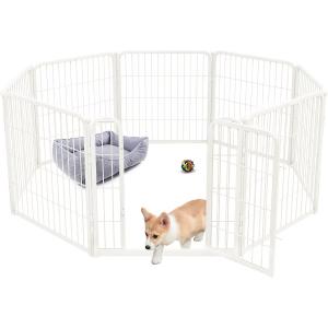 FXW Homeplus Indoor Dog Playpen, White, 24-in, 8-panel