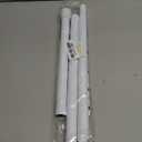 White Tension Curtain Rod for Windows 28 to 48 inch, Adjustable Expandable Pressure Spring Curtain Rod No Drilling, 7/8" Curtain Rod for Bedroom Doorway Closet Door