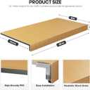 5 Tier PVC Wire Shelf Covers Faux Wood Grain Wire Rack Covers for Shelves, Shelf Liners for Pantry, Closet, Bathroom & Kitchen, Waterproof Scratch Resistant Easy Install, 35"16",Original Wood