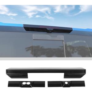 JWWY High Mount Brake Light Third Brake Light Protector Cover Trim Fit for 2022-2024 Chevy Silverado Exterior Accessories Blackened (Smoked Black)