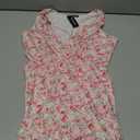FENSACE Women Spring Dresses Summer Tank Warp V Neck Birthday Wedding Guest Pink Baby Shower Dress(Pink Floral-68,Small)