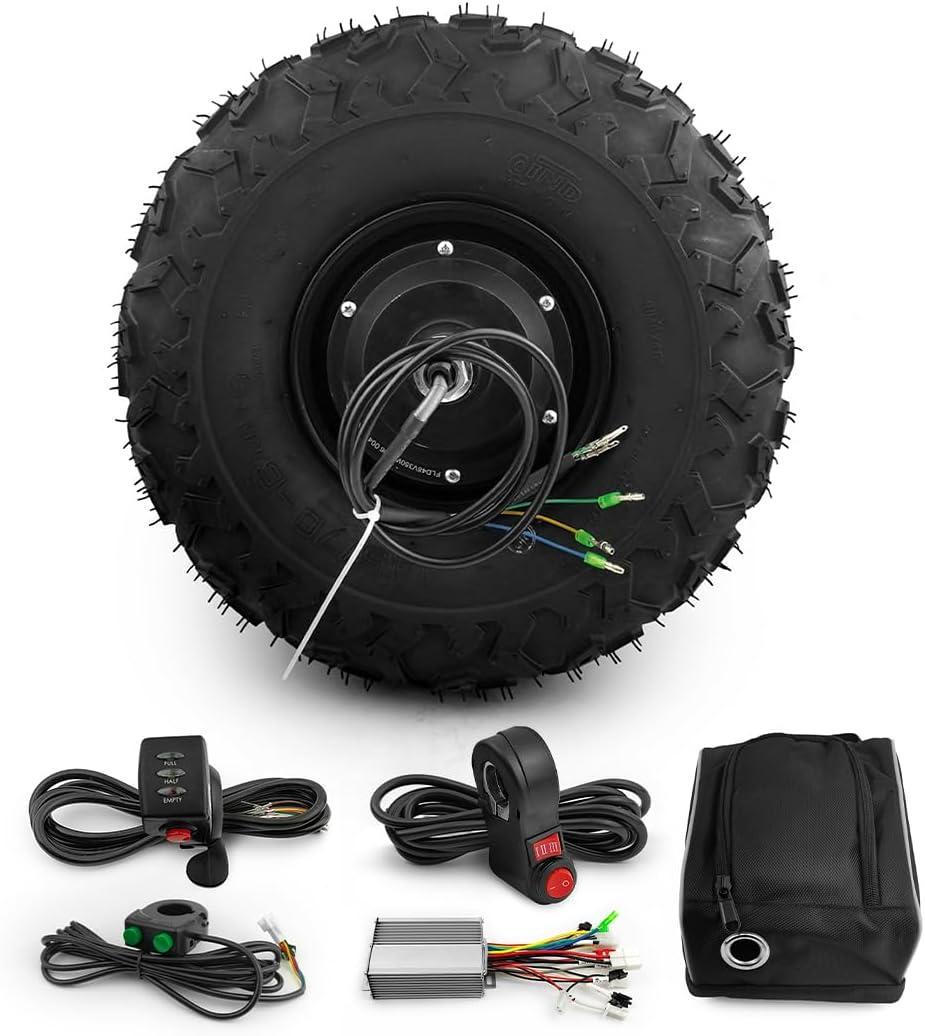 L-faster 24V 36V 48V 350W Wheelbarrow Cart Gear Hub Motor Kit Off Road 14.5 Inch Wheel (24V 350W)