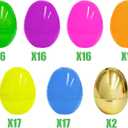 300 Pcs Plastic Easter Eggs Bulk Mega Pack (2.3") - Fillable Empty Easter Eggs with 6 Golden Eggs, 6 Bright Colors - Giant Easter Egg Hunt Event Supplies, Church & School Party Favors
