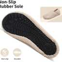 WateLves Womens & Mens Lightweight Cozy Faux Furry House Slippers - Rubber Sole Slip On Sock Shoes - Foldable Travel Slippers - Indoor & Outdoor (9-10 Women/7.5-8.5 Men, Fluff/Beige)