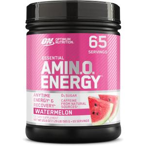 Optimum Nutrition Essential Amino Energy with Green Tea and Green Coffee Extract, Flavor: Watermelon, 65 Servings (1.29 Pound (Pack of 1)), BB Date: 07/2025