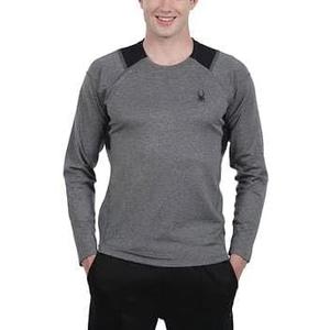 Spyder Active Mens Long Sleeve Shirt (Large, Gray)