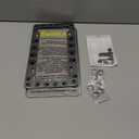 Animal Black Paws Print Design License Plate Frame, Pet Dog Cat, Set of 2 with 2pcs 3D Chrome Dog Paw Footprint Sticker Decal