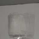 BENECREAT 10 Sets Transparent Plastic Gift Box, 2.8x2.8x8.3 Inch Clear PET Plastic Favor Box, Rectangle Candy Box with Golden Borders and Cord for Bridal Gift Wrapping Packaging