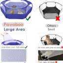 Pawaboo Small Animals Playpen, Waterproof Small Pet Cage Tent with Zippered Cover, Portable Outdoor Yard Fence with 3 Metal Rod for Chick/Kitten/Puppy/Guinea Pig/Rabbits/Hamster/Chinchillas,Indigo