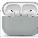 Full-Coverage dustproof Design for AirPods Pro 3 Case Cover with Cleaner Kit, Soft Silicone Cover for AirPods Pro 3rd Generation Comes with Keychain,Suitable for 3rd Generation Case,Gray (B9-Grey)
