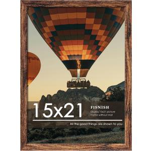15x21 Picture Frame, Classic Brown Poster Frame, 1 Pack