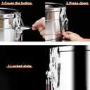 Stainless Steel Insulated Beverage Dispenser, Cold and Hot Drink Dispenser 5.28-Gallons 20 Liters Water Dispenser