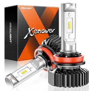 SEALIGHT H1 1 LED Bulbs for H9 H8 Light Bulbs, SuperBright 6000K White, 1:1 Size Plug-N-Play Design, Canbus Eror Free AntiHyper Flashing, Pack of 2