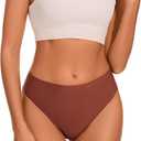 Medaling High Waisted Seamless Thongs for Women No Show Thong Breathable Panties Comfortable Underwear 5 Pack (A, Small)