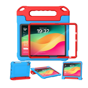YIHE Kids Case for iPad 11th Gen (A16,11-inch 2025) & 10th Gen (10.9", 2022) | Durable Shockproof Cases for iPad 11th/10th Generation - with Built-in Screen Protector & Pencil Holder, Blue Red