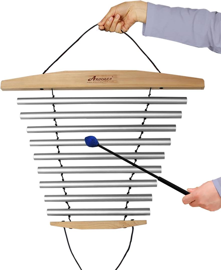 Handy Chime with Mallet for Relaxing Sound Bath Meditation Yoga Class Energy Refresh 9 Tone Swing Chime Sound Healing Instrument