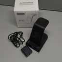 Wireless Charger for Samsung Charging Station with Clock for Samsung Galaxy S25 Ultra/S24 Ultra/Z Flip 7/Fold 6/Bud, 3 in 1 Android Charging Station, Watch Charger for Samsung Galaxy Watch 8/7/6/5Pro (Black)