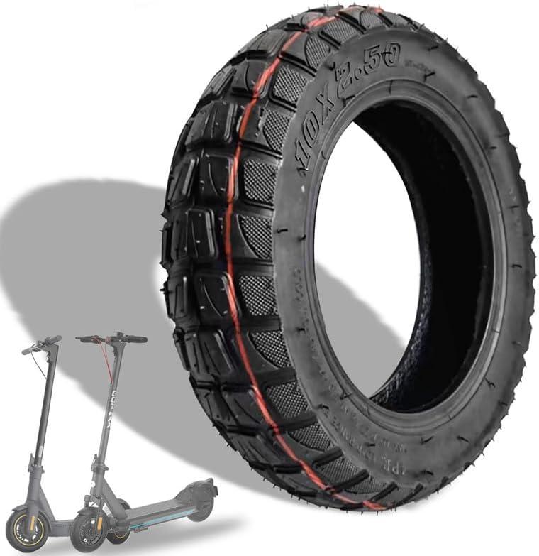 10x2.5 Off-road Rubber Tire, for 6 Inch Rim Smart Self Balancing Hoverboard, for Kugoo M4/M4 Pro Zero 10X Electric Scooter, fit 36v 48v 400w 500w 800w Hub Motor Hover Board