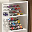 4 Tier Acrylic Display Risers, Black Perfume Organizer Stand, Large Cupcake Stand Holder, Dessert Display for Party, Display Shelf for Figure and Collection, Riser Stand for Decoration and Organizer